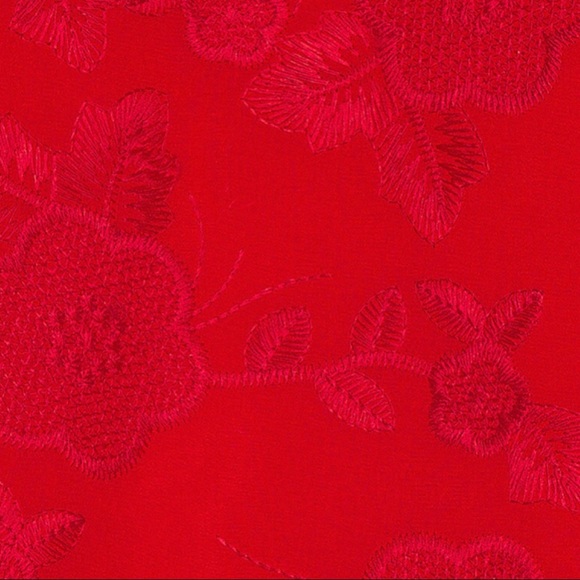 NEW LOVERS + FRIENDS RED FLORAL EMBROIDERED BLOUSE - Picture 8 of 9